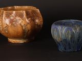 two bowls sitting next to each other on a table