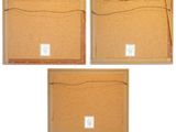 three pieces of cardboard with a picture of a bird on it