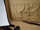 an open suitcase with a pair of shoes inside of it