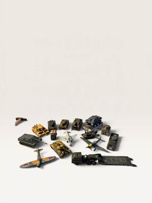 a lot of small toys that are on the ground