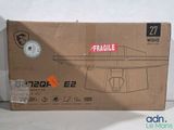 a cardboard box with a picture of a plane on it