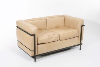 Canap LC2 modle 2 places - Le Corbusier, Pierre Jeanneret …