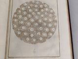 an open book with a drawing of a circle on it