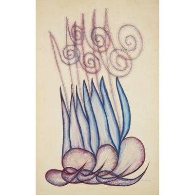 an image of a drawing of a bunch of flowers on a table