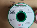 two spools of red and green thread in a box