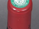 a close up of a bottle of wine with a label on it
