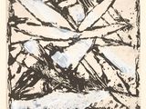 an image of a black and white drawing of a bird on a branch
