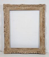 Grand cadre en bois sculpté XVIIIè, traces de dorure, petits… (photo 2)