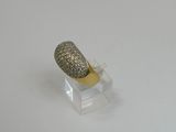 an image of a gold and silver ring on a clear acrylic stand