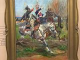 une image d'un tableau représentant un homme à cheval