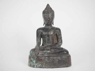 Laos, XVIII-XIXe siècle Statuette en bronze de patine brune …