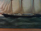 a painting of a sailboat in the water