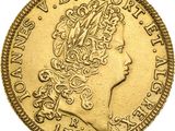 une pièce d'or « sovereign » sur laquelle figure la tête d'une femme