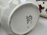 a close up of a coffee cup on a table