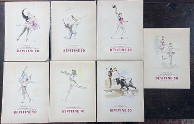 7 affiches pub. REVETINE 50 (37x27cm)