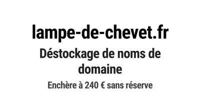 Nom de domaine lampe-de-chevet.