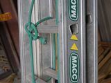a ladder that has some stickers on the side of it