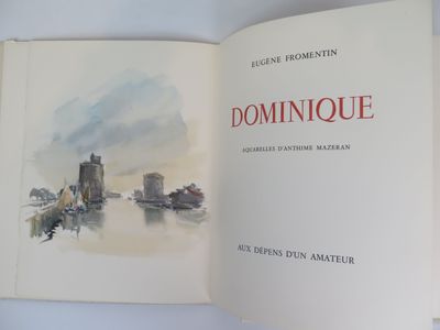 an open book with a picture of a boat in the water