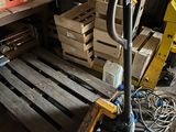 a pallet that is sitting in the middle of a room
