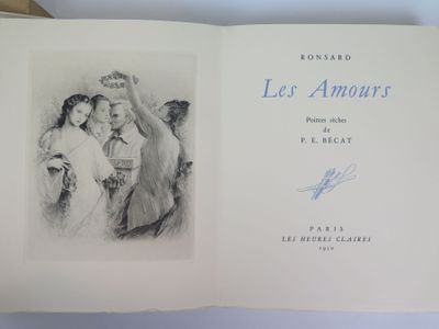 un livre ouvert sur lequel figure le dessin d'une femme et d'un homme