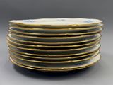 six plates stacked on top of each other on a table