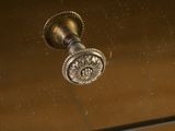 close up of a drawer with two drawers and a door handle