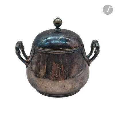 a silver pot with a lid on a white background