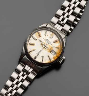 Montre Rolex à bracelet, en acier inoxydable, à remontage automatique et avec calendrier