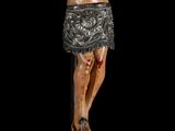 an image of a statue of jesus on a cross with blood on it