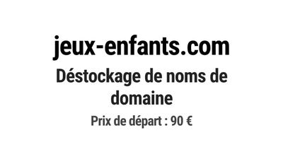Nom de domaine jeux-enfants.com.