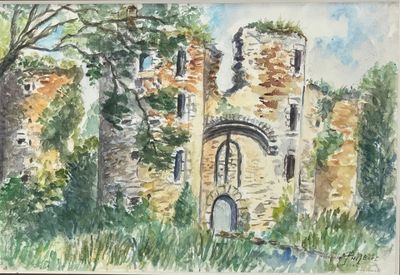 Hermine PHILBERT (XXème) Château de Ranrouët.