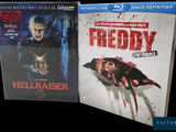 two blu - ray covers of the movies freddy and hell raiser