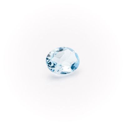 a blue topazte gems on a white background