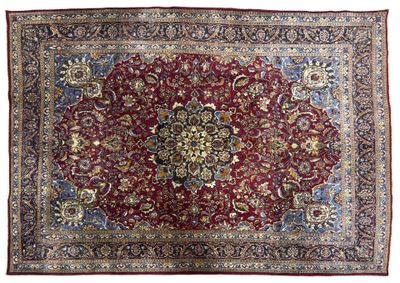 IRAN Ispahan Important tapis en laine, nouée à la main à déc… - Photo 1