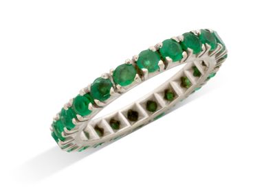 Alliance américaine Emeraudes et or 18k (750)