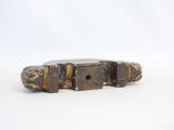 a close up of a belt with a buckle on it