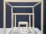 a picture of a model of a room with a square structure