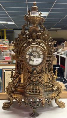 a clock that is sitting on a table in a store