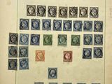 an old book with a bunch of stamps on it