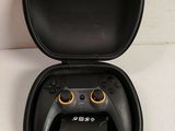 a close up of a case with a controller inside of it