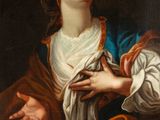an image of a painting of a woman holding her hands out