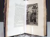 an open book with a picture of a man and a woman on it