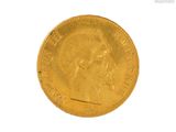 une image d'une pièce d'or sur fond blanc