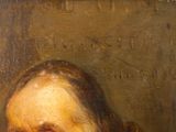 painting of an old man with a beard and a moustache