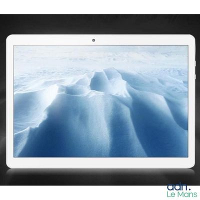 an image of a white tablet computer sitting on top of a table
