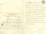 une vieille lettre écrite à l'encre noire sur un bout de papier