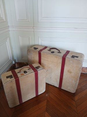 deux bagages posés l'un à côté de l'autre sur le sol