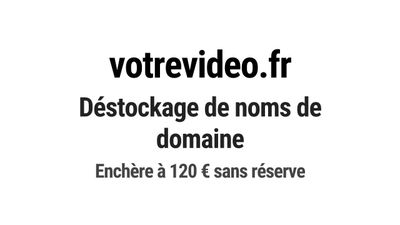 Nom de domaine votrevideo.fr. Catégorie: Photographie et vid…