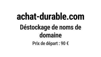 Nom de domaine achat-durable.com.