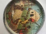 a picture of a clock on the wall of a room